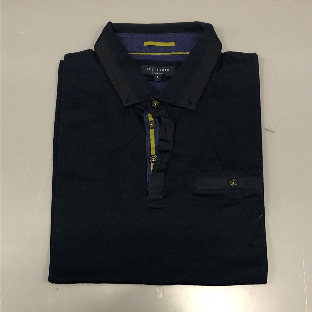 Ted Baker Men's Navy Button Down Shirt